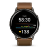 Venu® 4 - 45 mm  Gray avec bracelet en silicone noir et bracelet en cuir marron - 010-03014-03