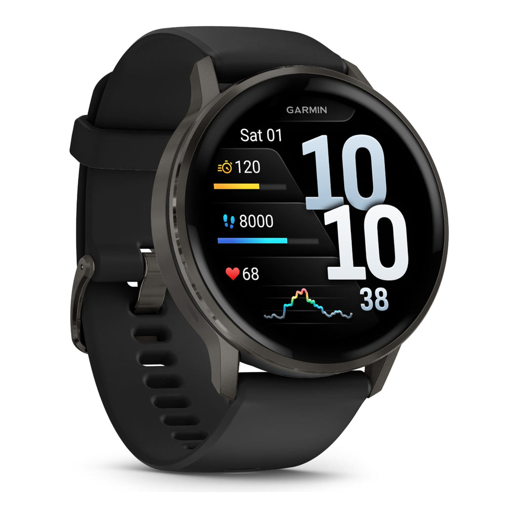 Venu® 4 - 45 mm  Gray avec Bracelet en silicone noir - 010-03014-00