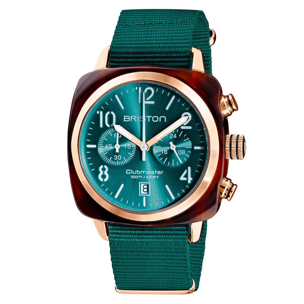 Clubmaster Classic Acétate Gold Rose – Emeraude - 19140.PRA.T.27.NE-1