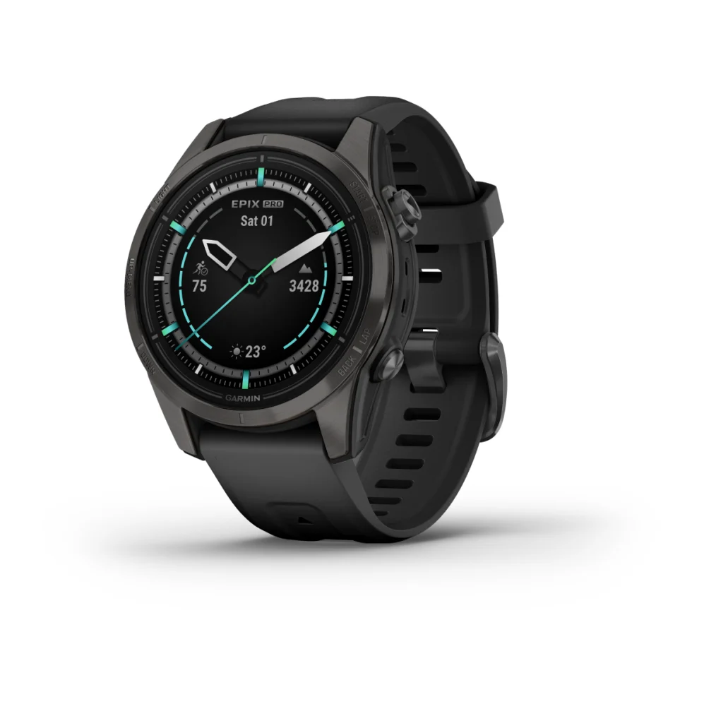 epix™ Pro (Gen 2) Sapphire Edition - Titane avec revêtement Carbon Gray DLC et bracelet noir - 010-02802-15