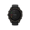 fēnix® 8 – 47 mm, Sapphire, Titane Carbon Gray DLC avec bracelet en silicone noir/gris galet - 010-02906-11