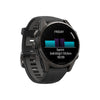 fēnix® 8 – 43 mm, AMOLED  Sapphire, Titane Carbon Gray DLC avec bracelet en silicone noir/gris galet - 010-02903-21