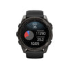 fēnix® 8 – 51 mm, AMOLED Sapphire, Titane Carbon Gray DLC avec bracelet en silicone noir/gris galet - 010-02905-21