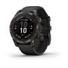 fēnix® 7 Pro Sapphire Solar Edition Titane avec revêtement en Carbon Gray DLC et bracelet noir - 010-02777-11