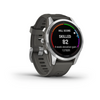 fēnix® 7S Pro Solar Edition Silver avec bracelet gris - 010-02776-01