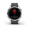 fēnix® 7S Pro Solar Edition Silver avec bracelet gris - 010-02776-01