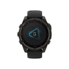 fēnix® 8 – 47 mm, Sapphire, Titane Carbon Gray DLC avec bracelet en silicone noir/gris galet - 010-02906-11