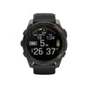 fēnix® 8 – 51 mm, AMOLED Sapphire, Titane Carbon Gray DLC avec bracelet en silicone noir/gris galet - 010-02905-21