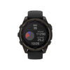 fēnix® 8 – 47 mm, Sapphire, Titane Carbon Gray DLC avec bracelet en silicone noir/gris galet - 010-02906-11