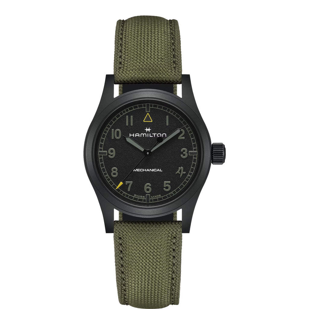Montre Hamilton Khaki Field Mechanical 38 mm Call of Duty Modern Warfare 4 H69469930 PVD noir