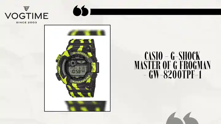 CASIO - G-SHOCK MASTER OF G FROGMAN - GW-8200TPF-1 by@Outfy