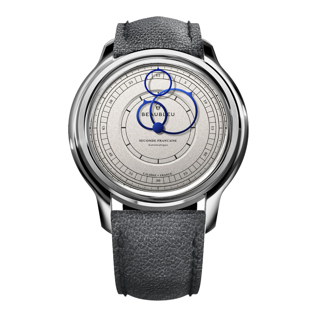 vogtime-montres-beaubleu-Seconde Française 19.24 Blanc Ivoire - Gris Grainé