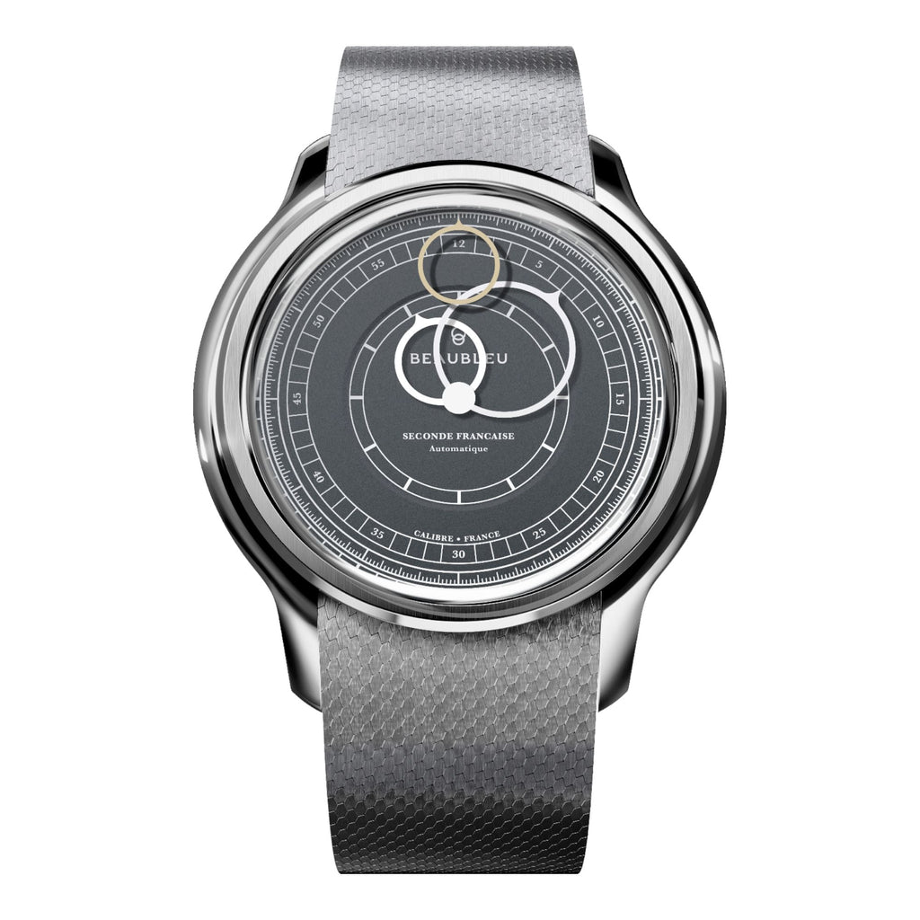 vogtime-montres-beaubleu-Seconde Française 19.24 Gris Anthracite  - Acier