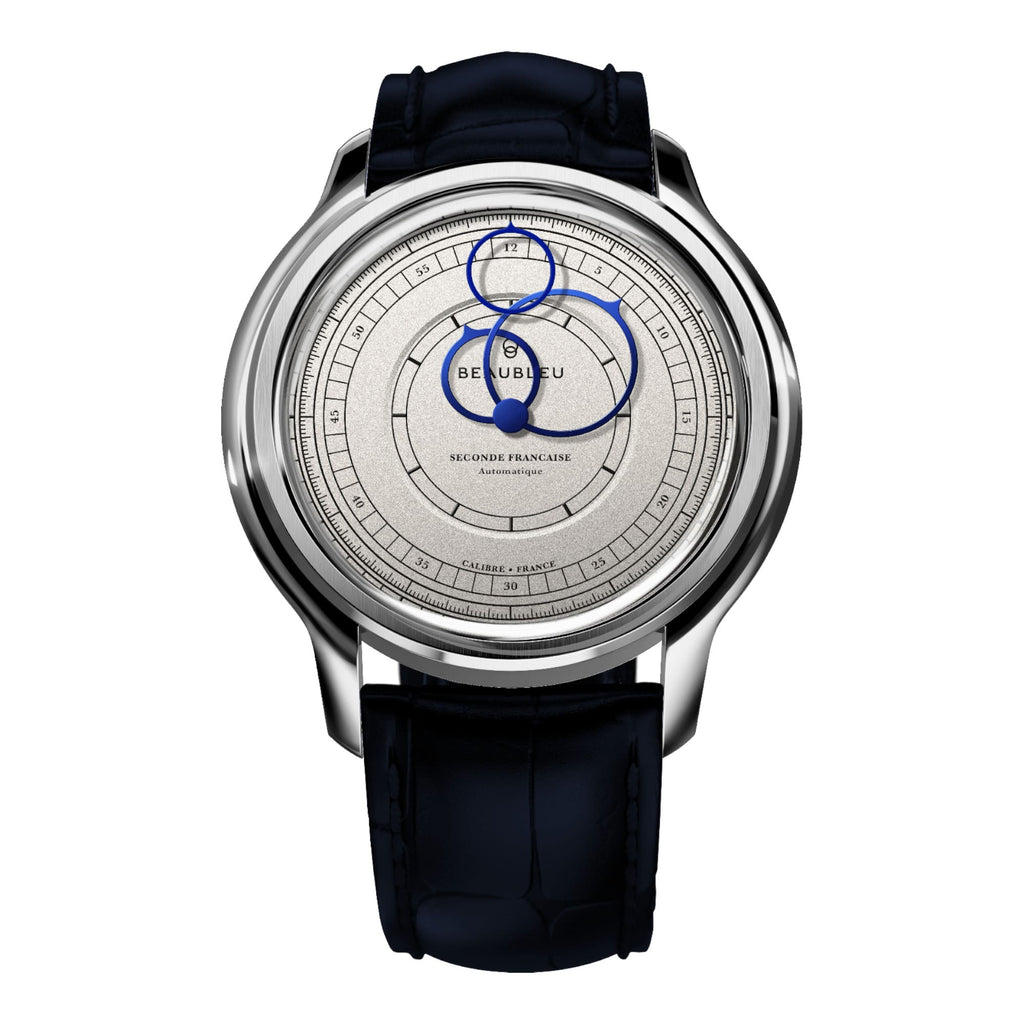 vogtime-montres-beaubleu-Seconde Française 19.24 Ivoire - Bleu Caïman