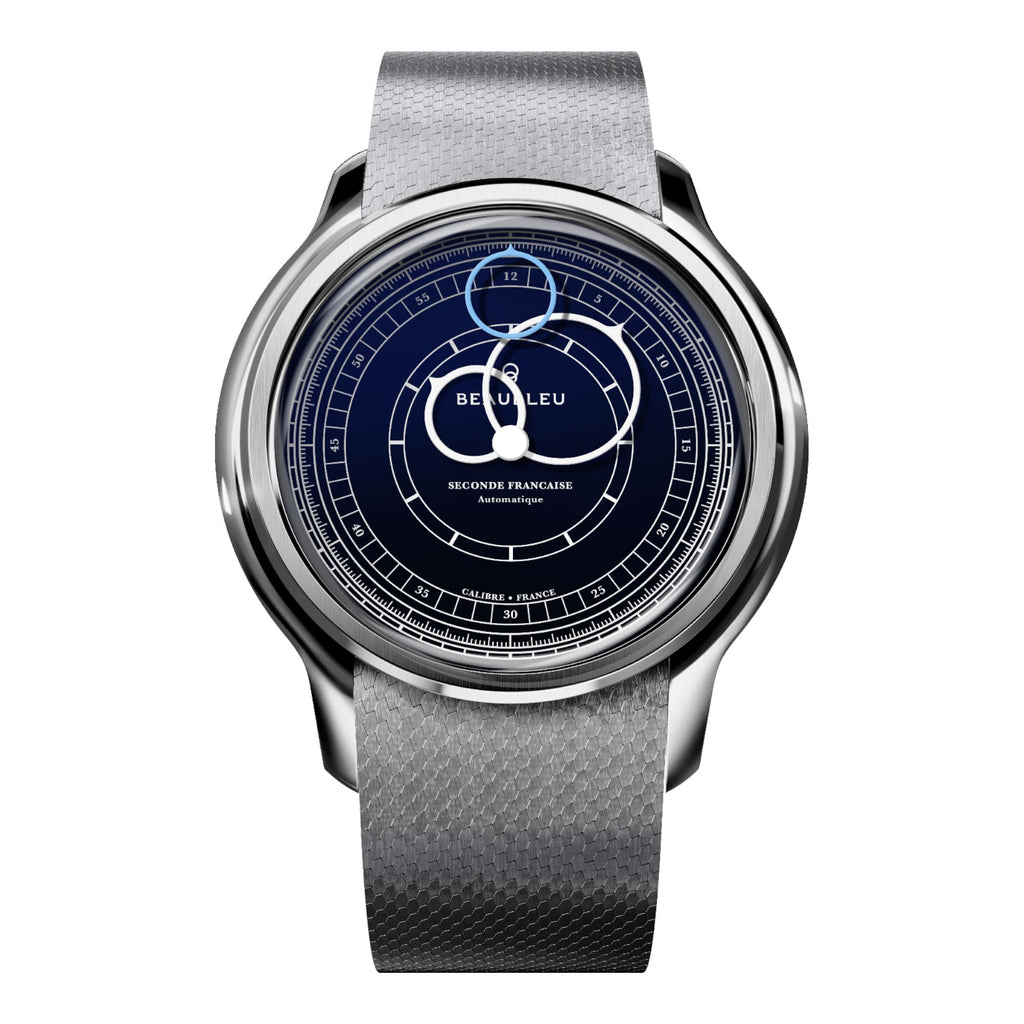 vogtime-montres-beaulieu-Seconde Française 19.24 Bleu De Minuit - Acier