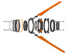 BR-X5 Carbon Orange - BRX5R-BO-TC/SRB
