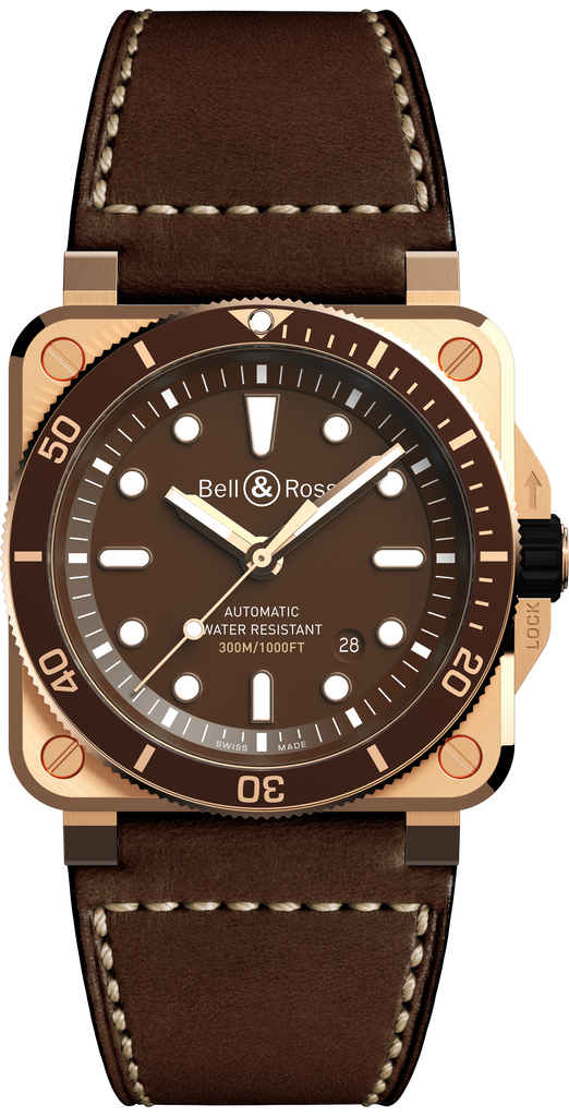 Montres BR 03-92 DIVER BROWN BRONZE - BR0392-D-BR-BR/SCA -