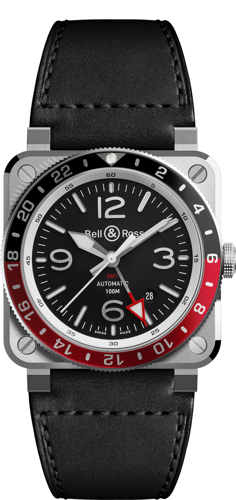 Montres BR 03-93 GMT - BR0393-BL-ST/SCA - 42 mm / Acier /