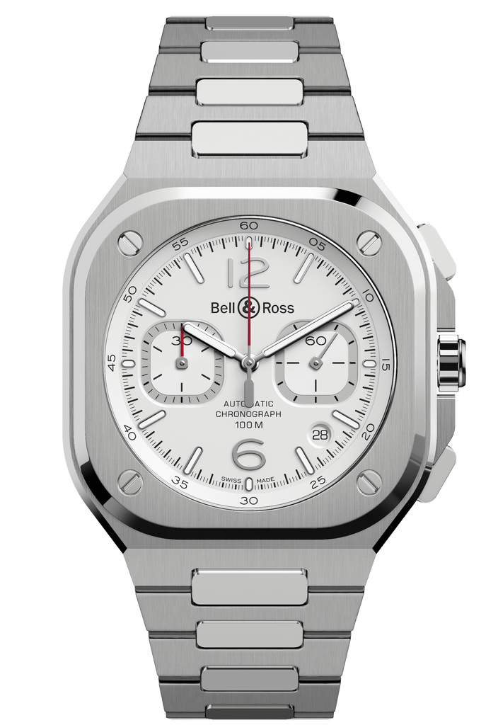 Montres BR 05 CHRONO WHITE HAWK - BR05C-SI-ST/SST - 42 mm /