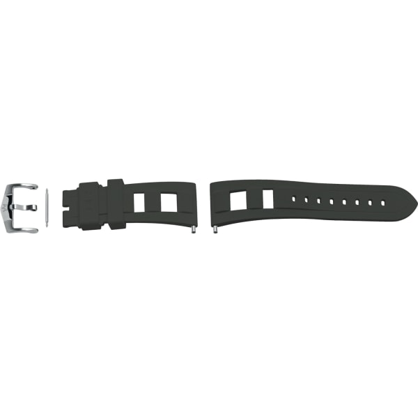 Montres Bracelet caoutchouc (EPDM) gris finition acier - 