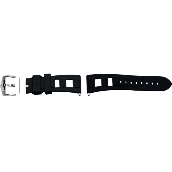 Montres Bracelet caoutchouc (EPDM) noir finition acier - 