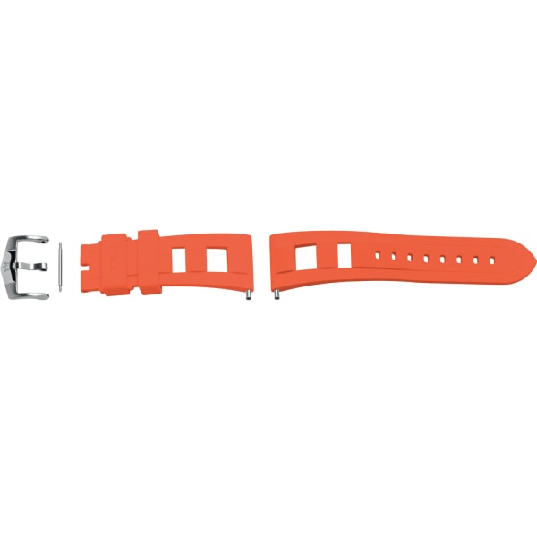 Montres Bracelet caoutchouc (EPDM) orange finition acier - 