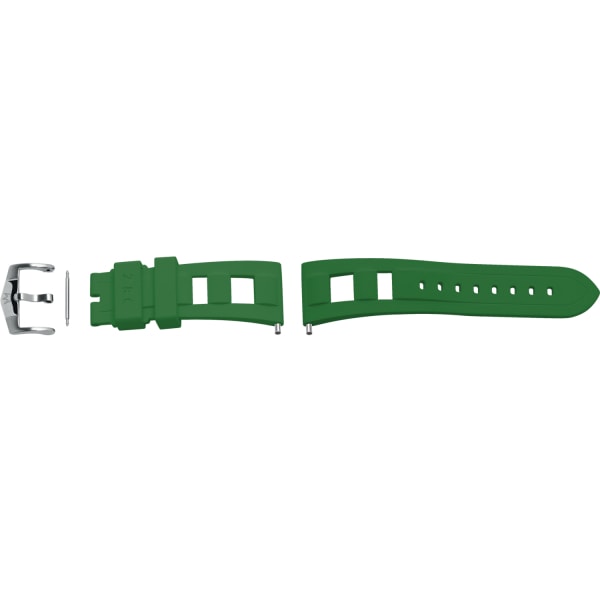 Montres Bracelet caoutchouc (EPDM) vert finition acier 
