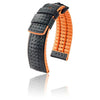 Montres HIRSCH - Bracelet Ayrton Noir et Orange - Silver - 