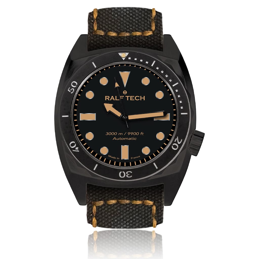 Montres THE BEAST - TBM 1101 - 47.7 mm / Pvd noir / Cuir